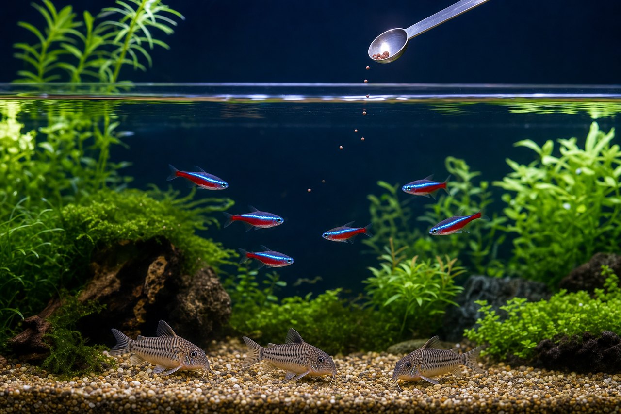 So füttern Sie Aquarienfische richtig: Ein Leitfaden für Einsteiger