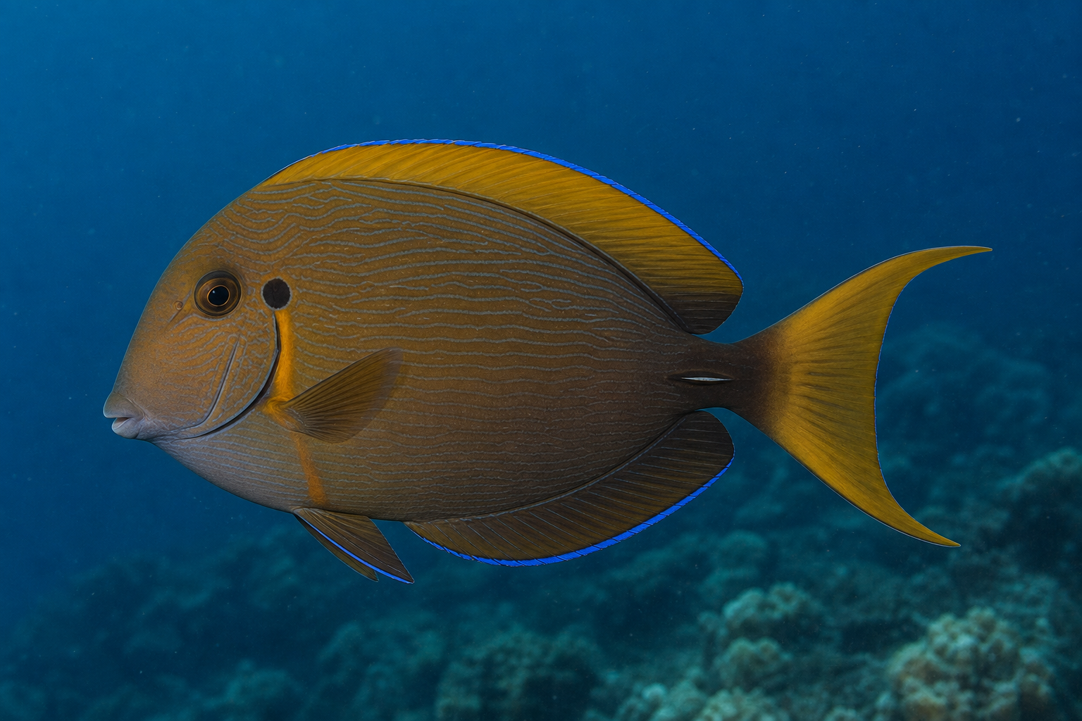 Rondvlekdoktersvis (Acanthurus bariene)