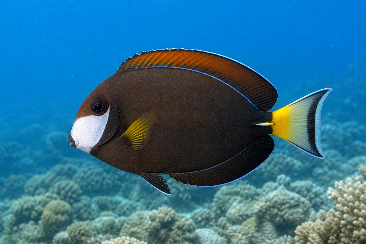 Powder brown tang (Acanthurus japonicus)