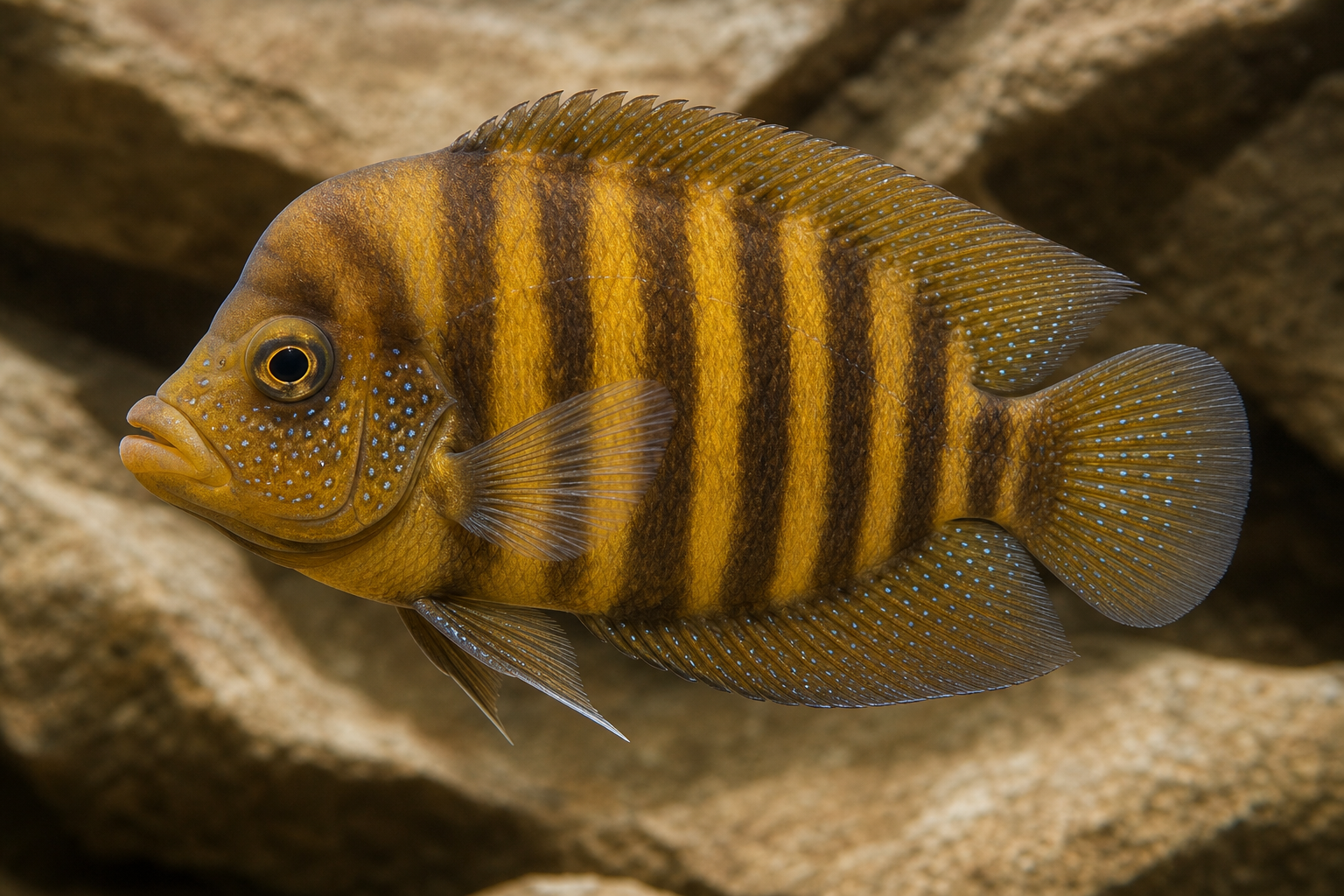 Cíclido comprimido (Altolamprologus compressiceps)