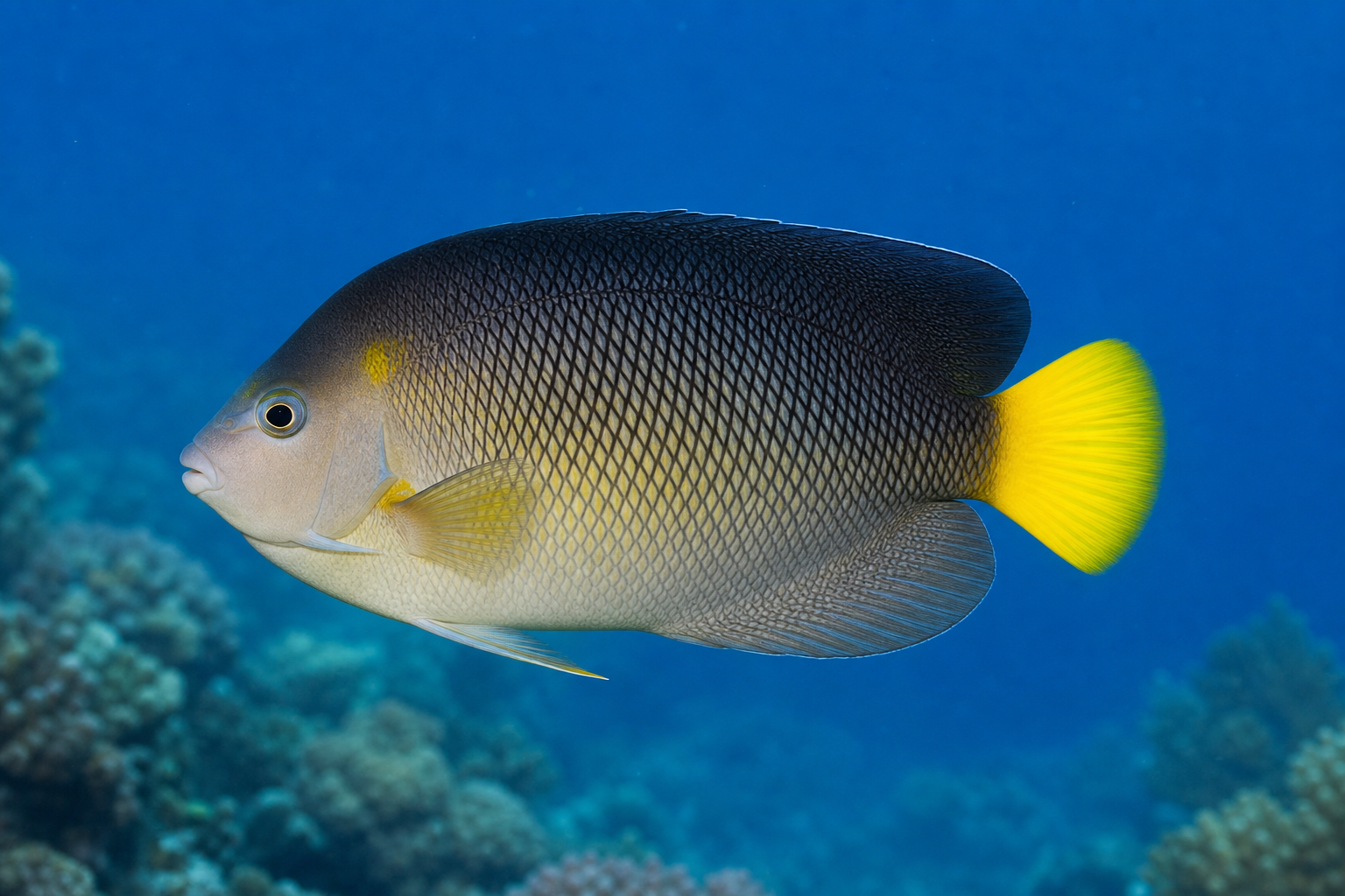 Indian yellowtail angelfish
