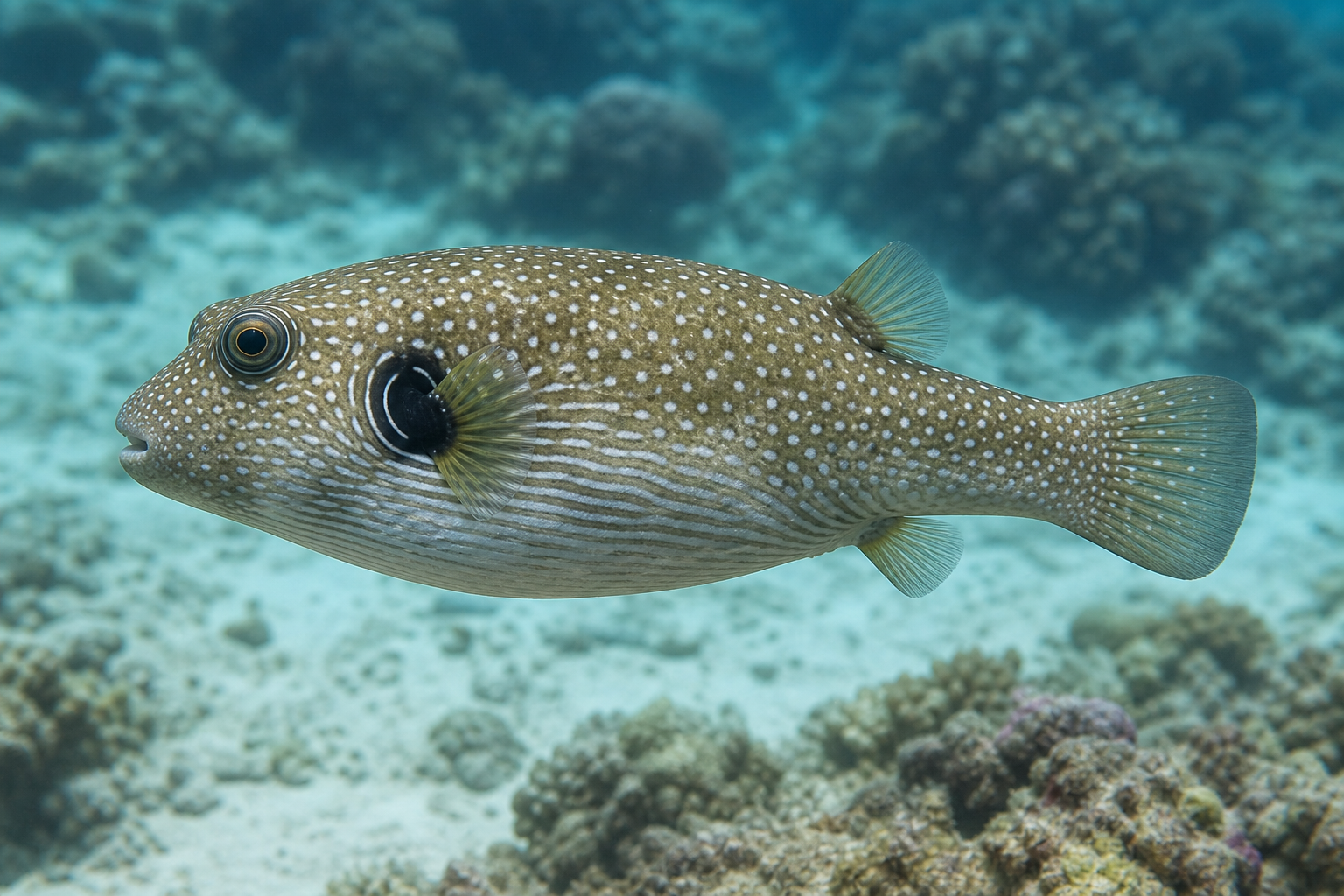 Weißflecken-Kugelfisch (Arothron hispidus)