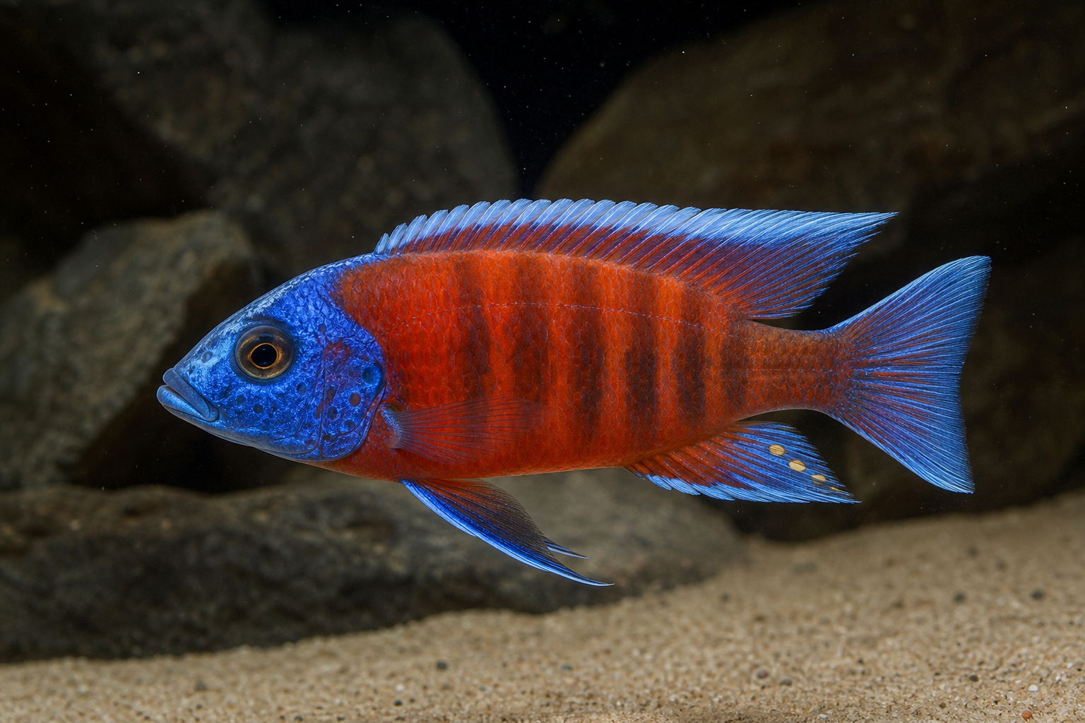 Eureka-Roter Pfauenbuntbarsch (Aulonocara jacobfreibergi)