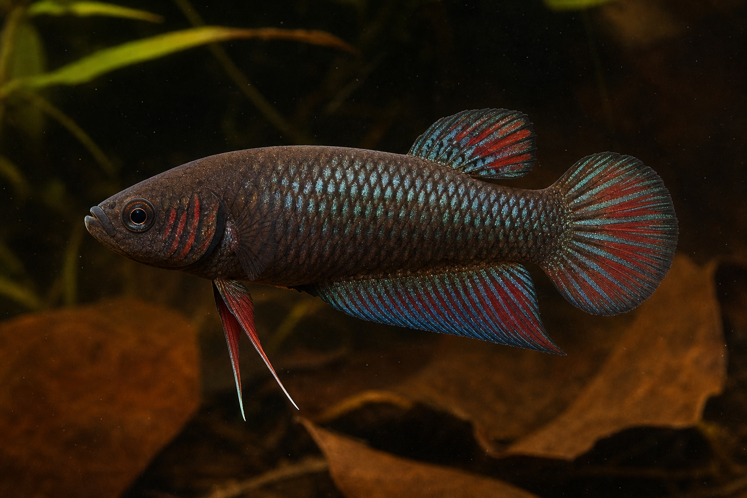 Siamese Fighting Fish (Betta) (Betta splendens)
