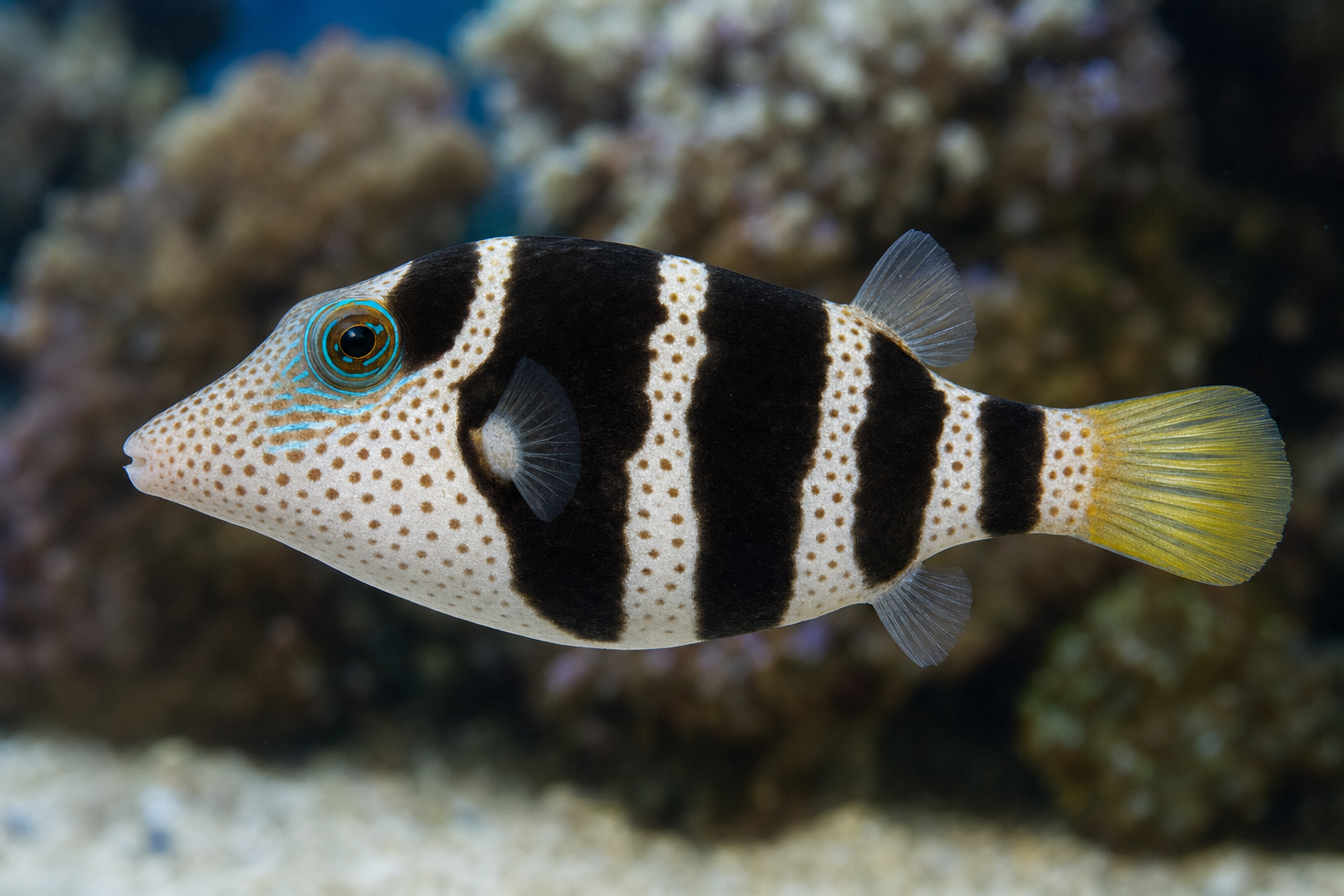 Sattel-Spitzkopfkugelfisch (Canthigaster valentini)