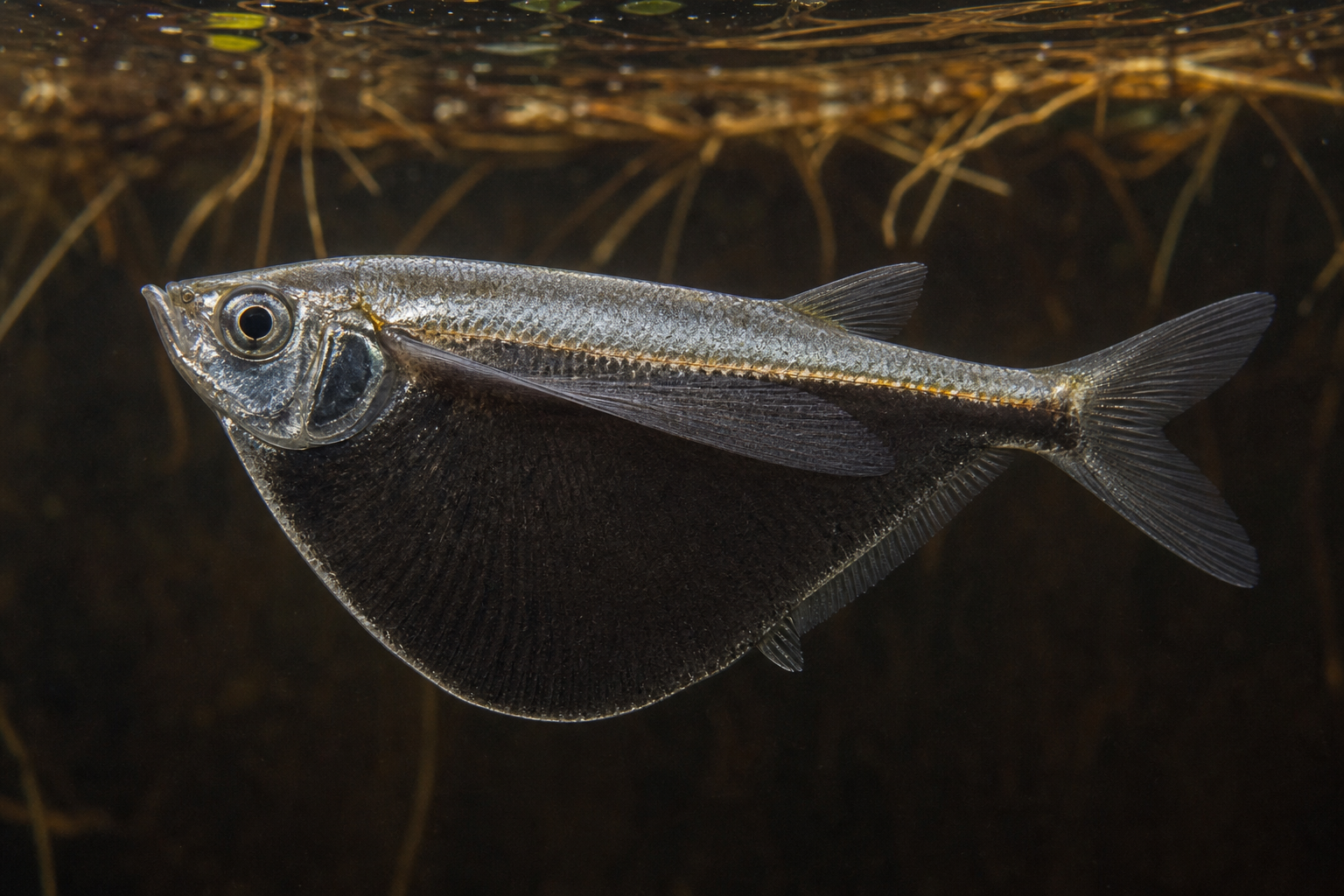 Blackwing hatchetfish (Carnegiella marthae)