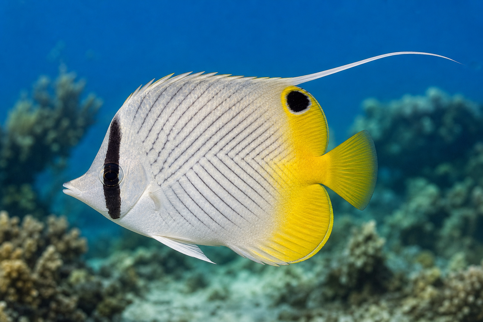Fadenflossen-Falterfisch (Chaetodon auriga)