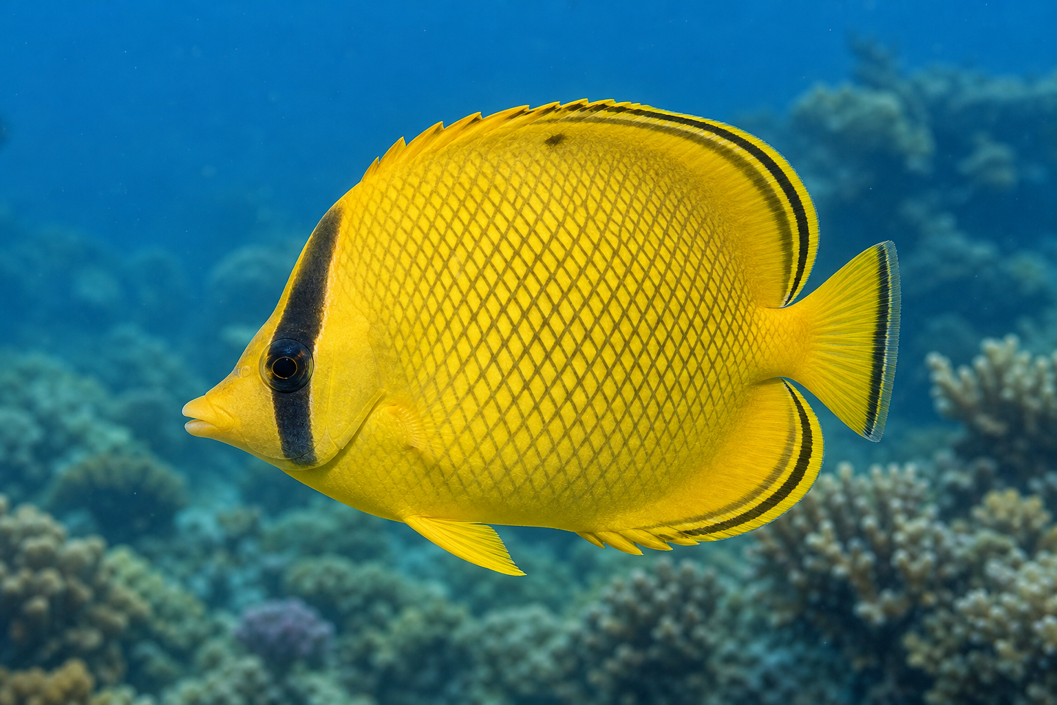 Netvlindervis (Chaetodon rafflesii)