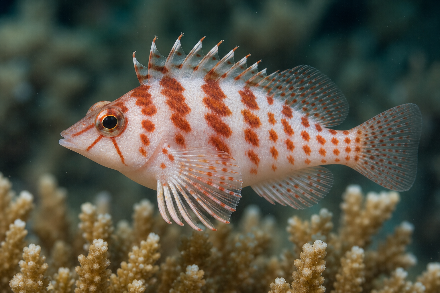 Peixe-falcão de Falco (Cirrhitichthys falco)