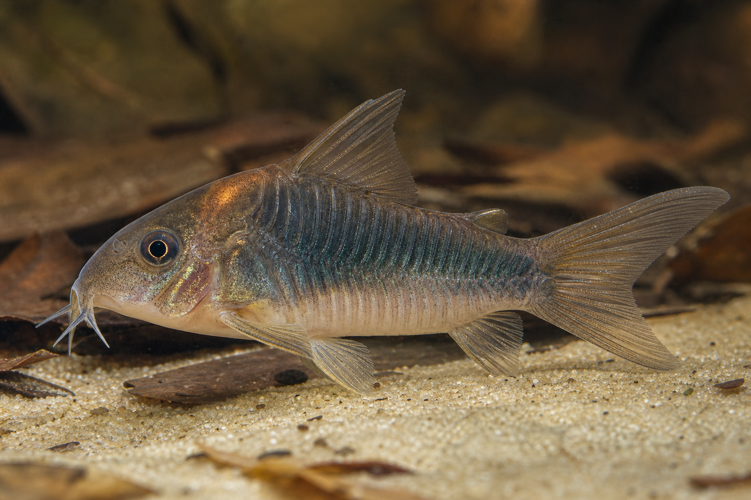 Corydoras bronze (corydoras doré) (Corydoras aeneus)