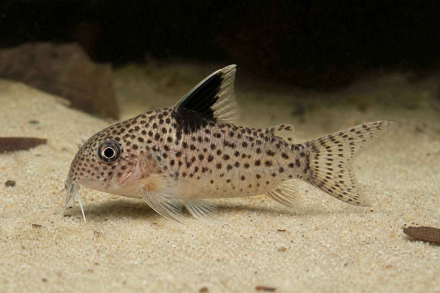 Gevlekte pantsermeerval (Corydoras ambiacus)
