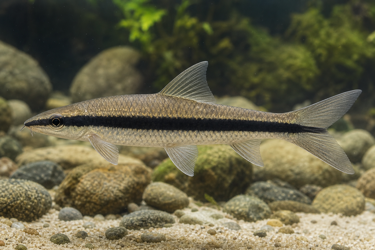 Siamesische Rüsselbarbe (Crossocheilus oblongus)