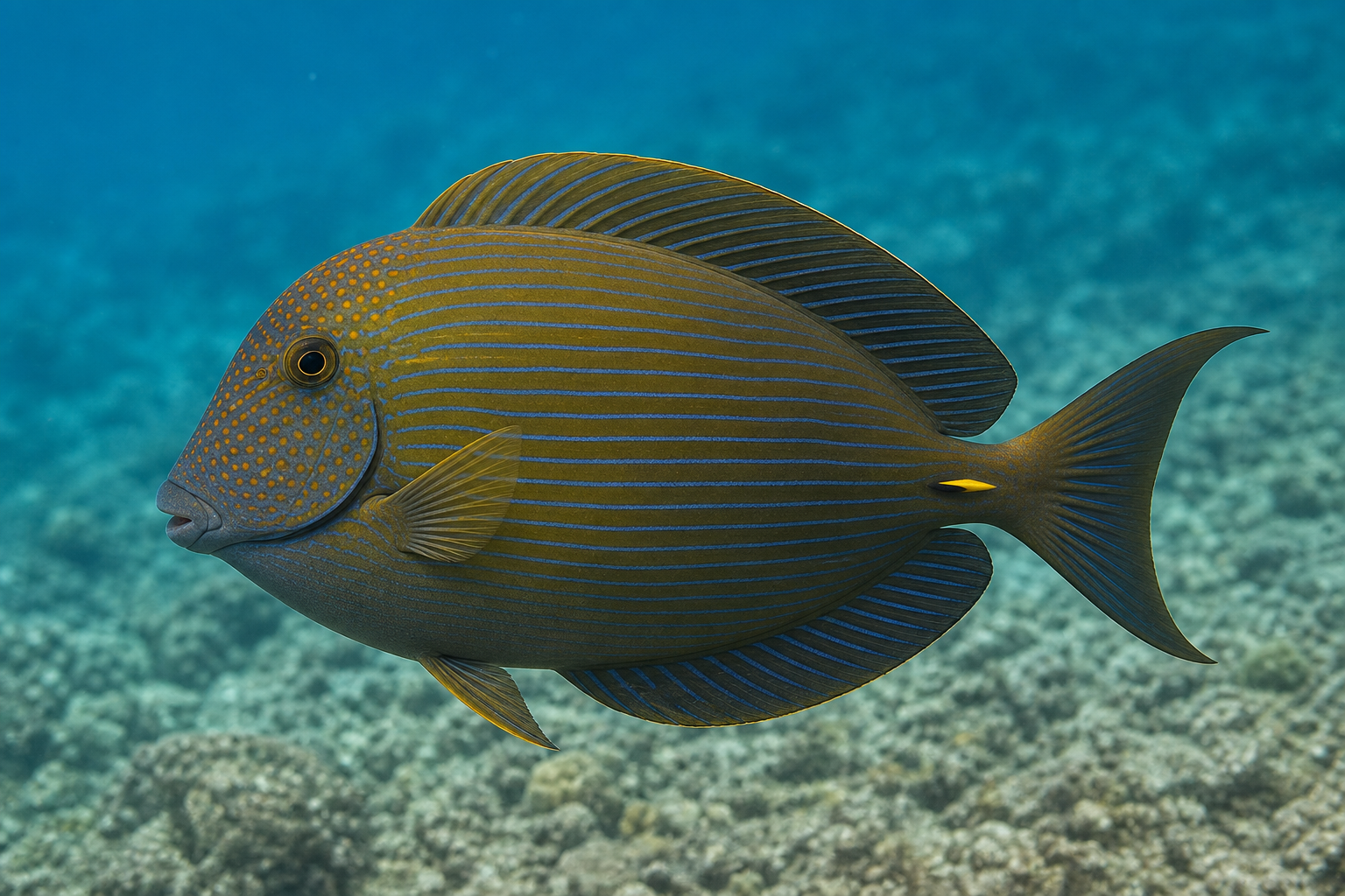Gestreepte borstelbekdoktersvis (Ctenochaetus striatus)