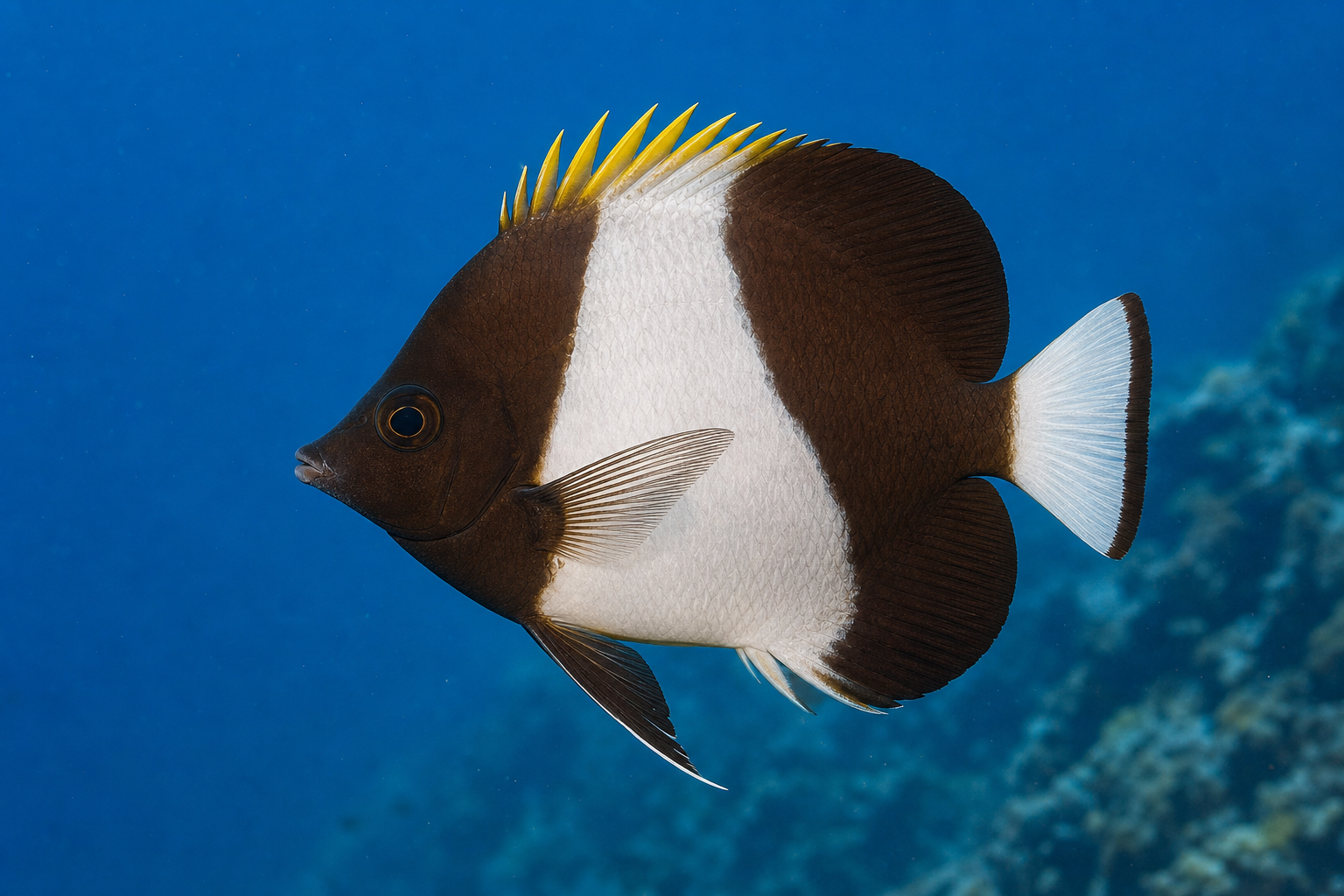 Black pyramid butterflyfish