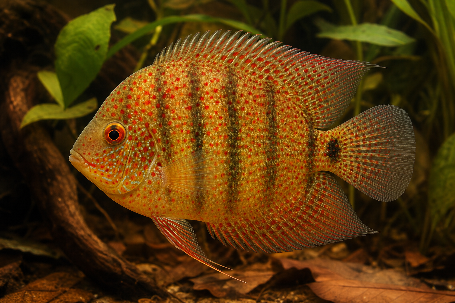 Pielęgnica severum czerwonoplama (Heros efasciatus)