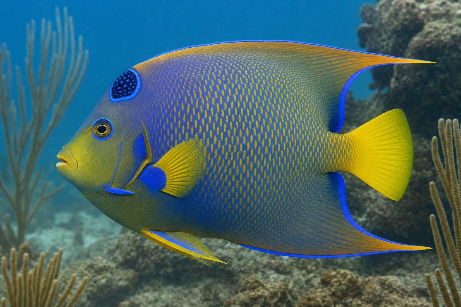 Ustniczek królowej (Holacanthus ciliaris)