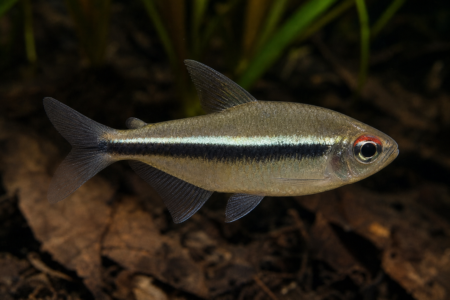 Black neon tetra