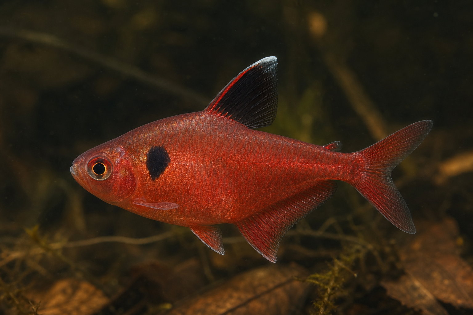 Tetra-fantasma-vermelho (Hyphessobrycon sweglesi)