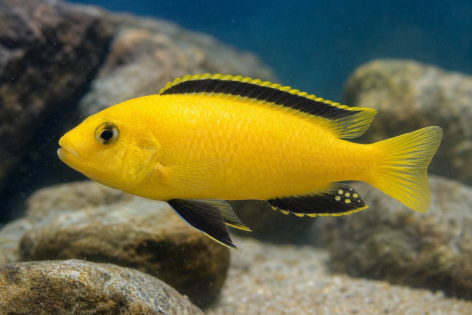 Ciclide giallo elettrico (Labidochromis caeruleus)