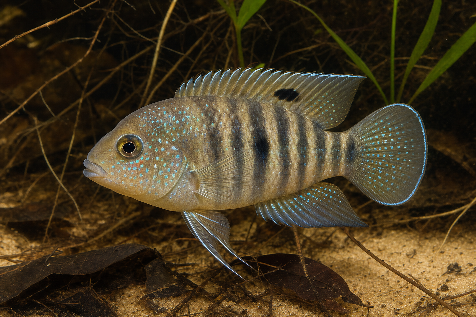 Akara czerwonopierśna (Laetacara curviceps)