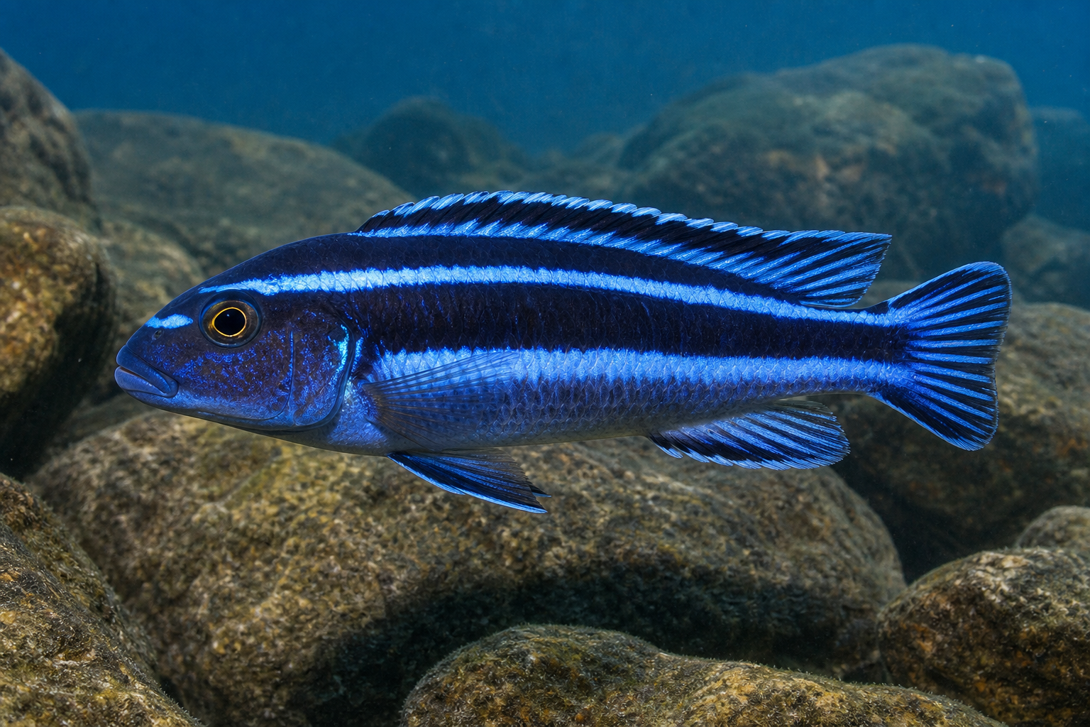 Maingano-Buntbarsch (Melanochromis cyaneorhabdos)
