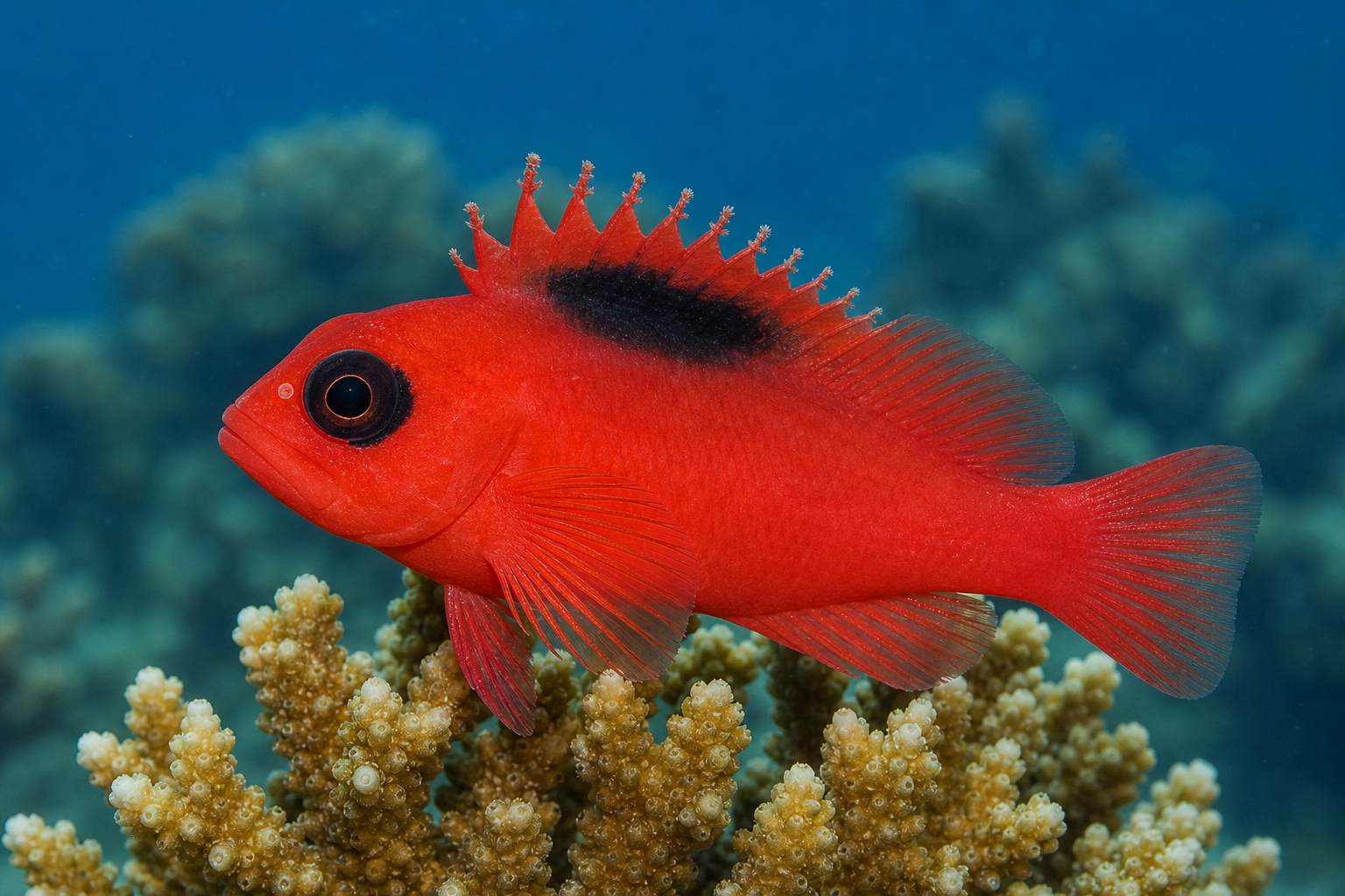 Pez halcón de fuego (Neocirrhites armatus)