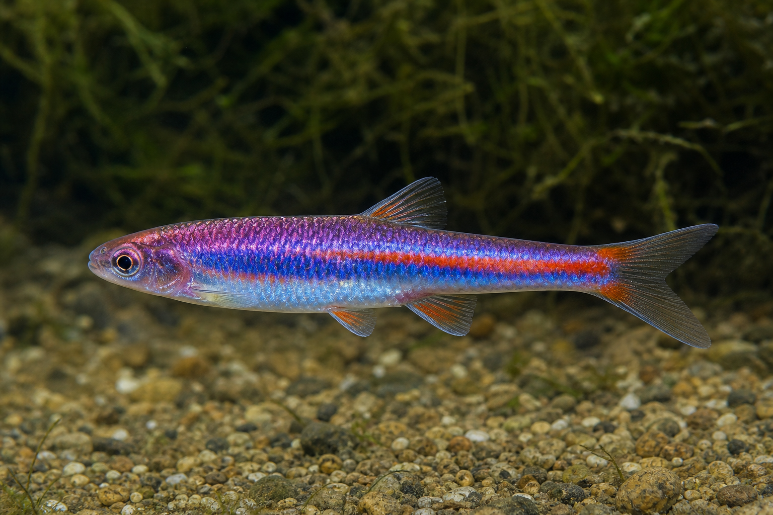 Shiner arcoíris (Notropis chrosomus)