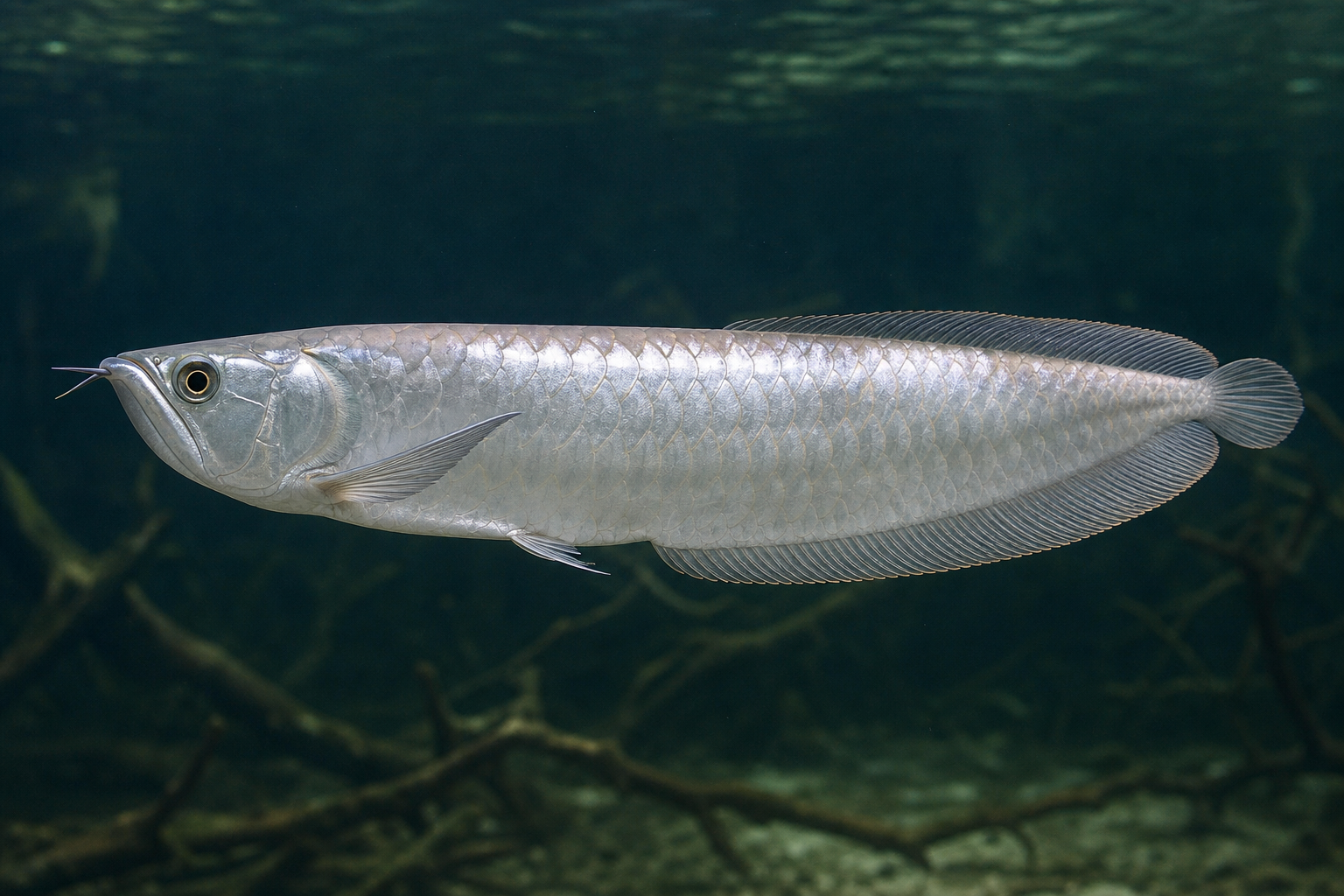 Arowana plateada (Osteoglossum bicirrhosum)