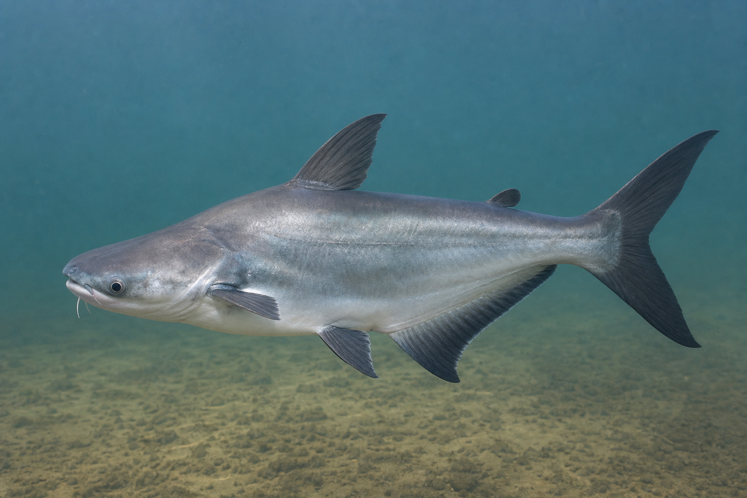 Iridescent shark (Pangasianodon hypophthalmus)