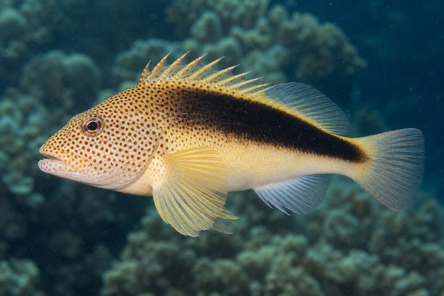 Pesce falco lentigginoso (Paracirrhites forsteri)