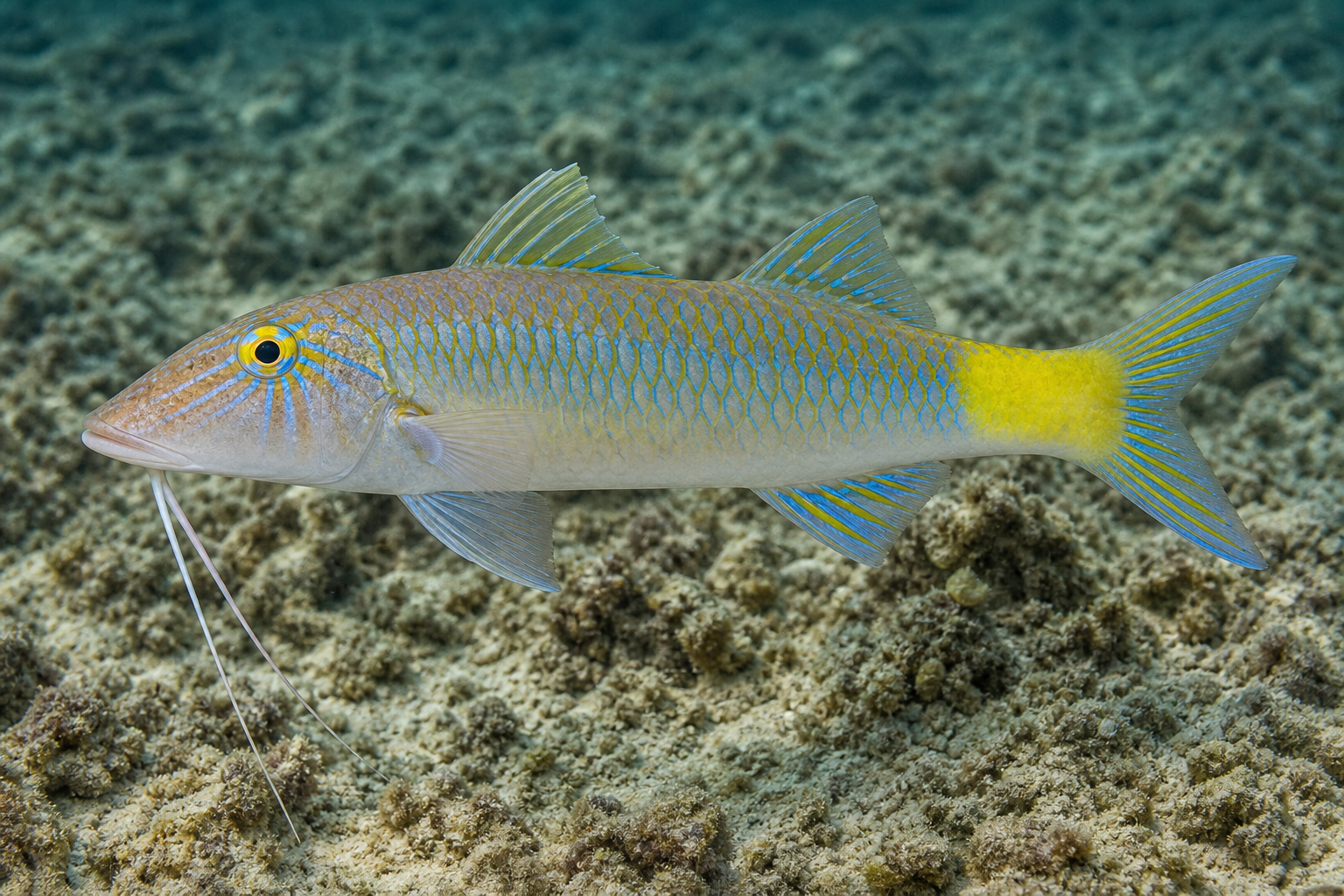 Goldsaddle goatfish (Parupeneus cyclostomus)