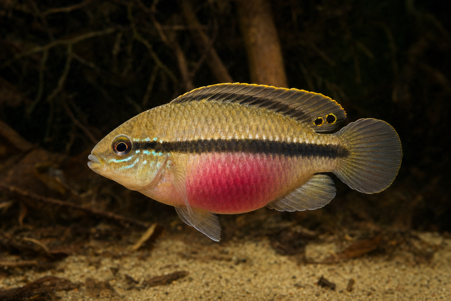 Ciclídeo-kribensis (Pelvicachromis pulcher)