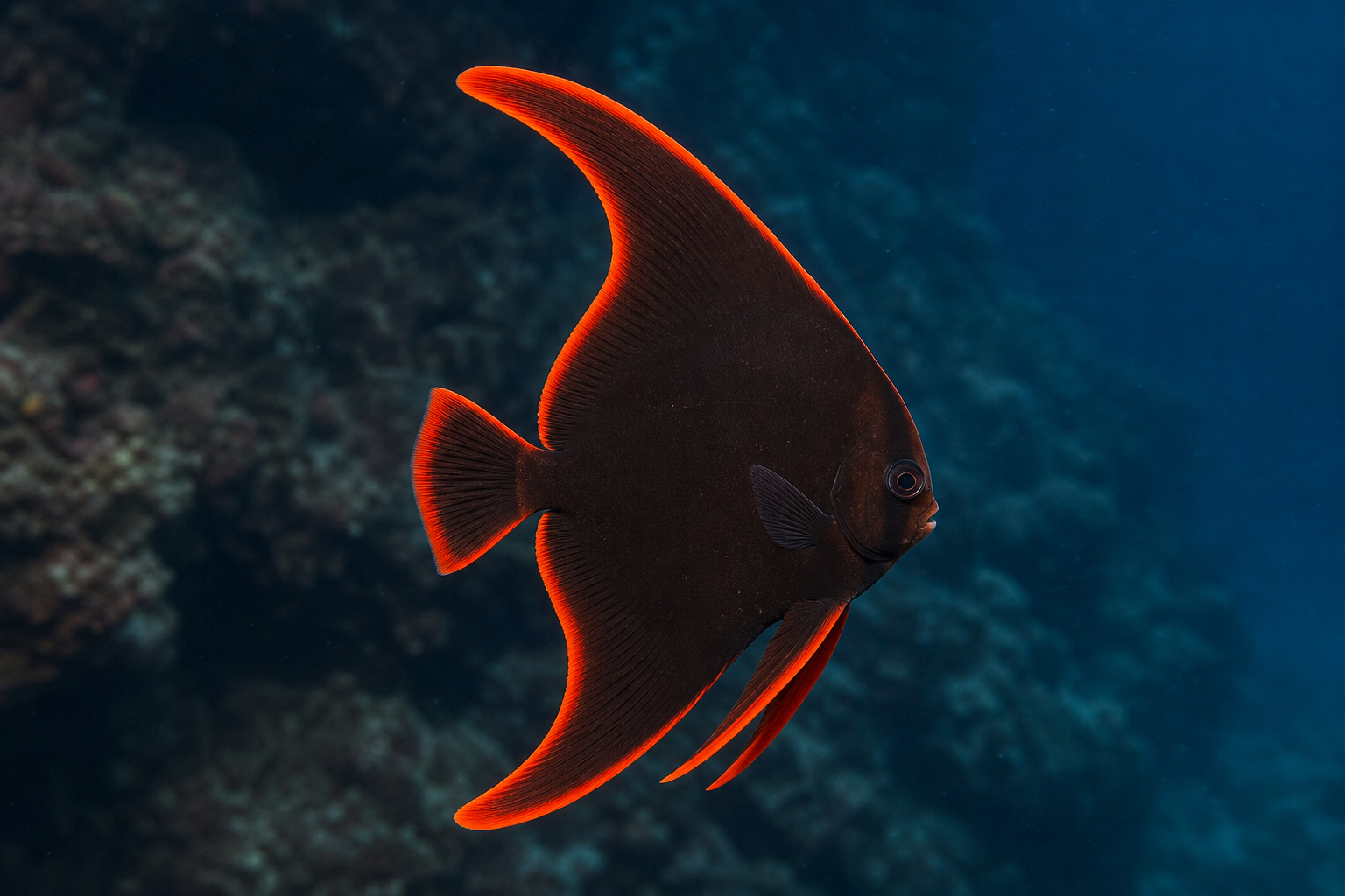 Rundflossen-Fledermausfisch (Platax pinnatus)