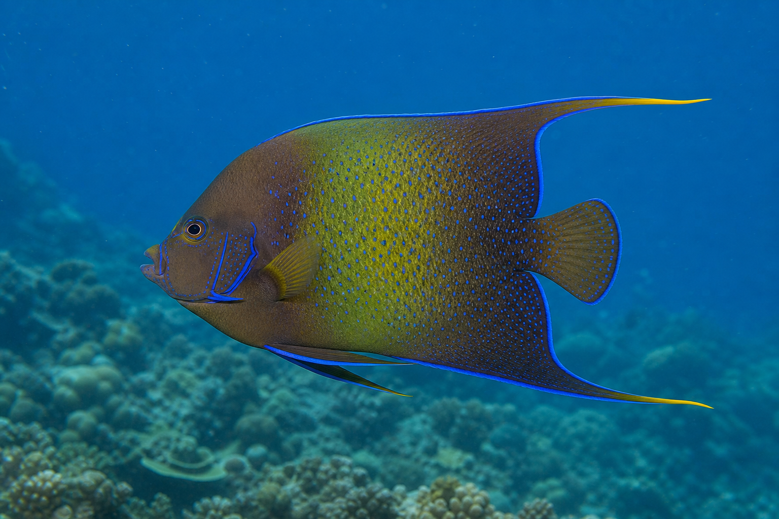 Ustniczek koraniczny (Pomacanthus semicirculatus)