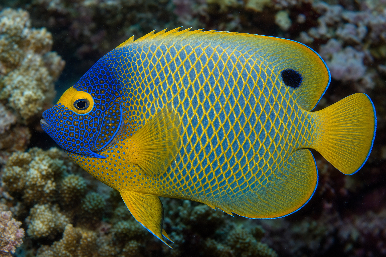 Blueface angelfish