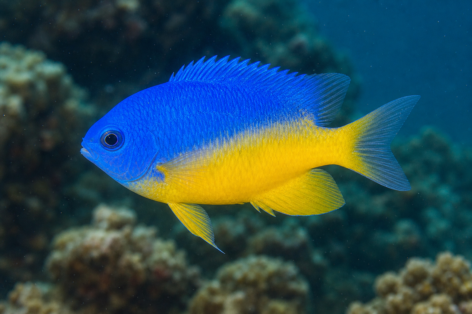 Goldbelly damsel (Pomacentrus auriventris)