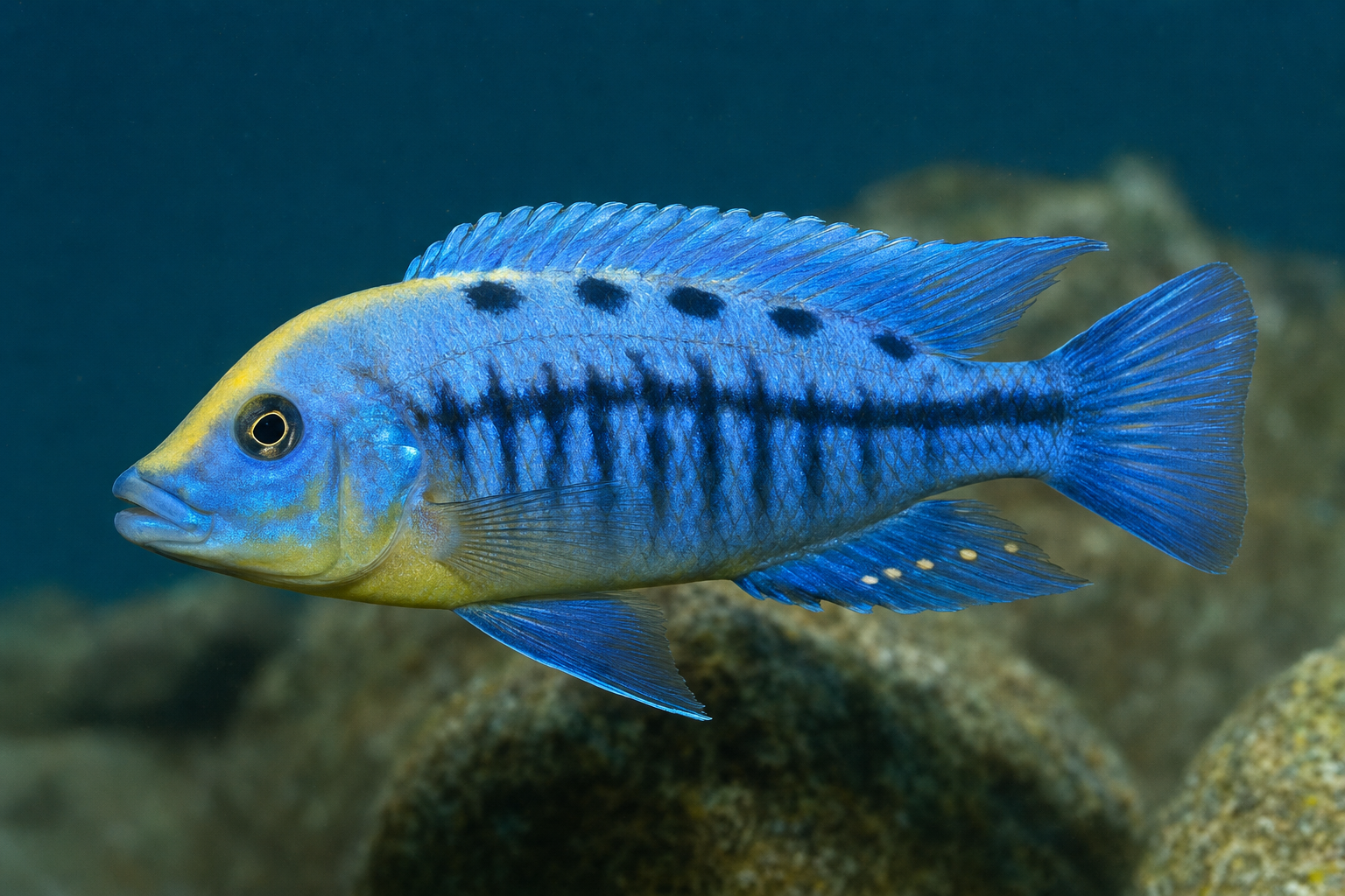 Spilonotus hap cichlid (Protomelas spilonotus)
