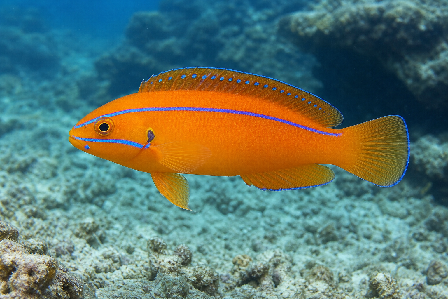 Orange dottyback (Pseudochromis aldabraensis)