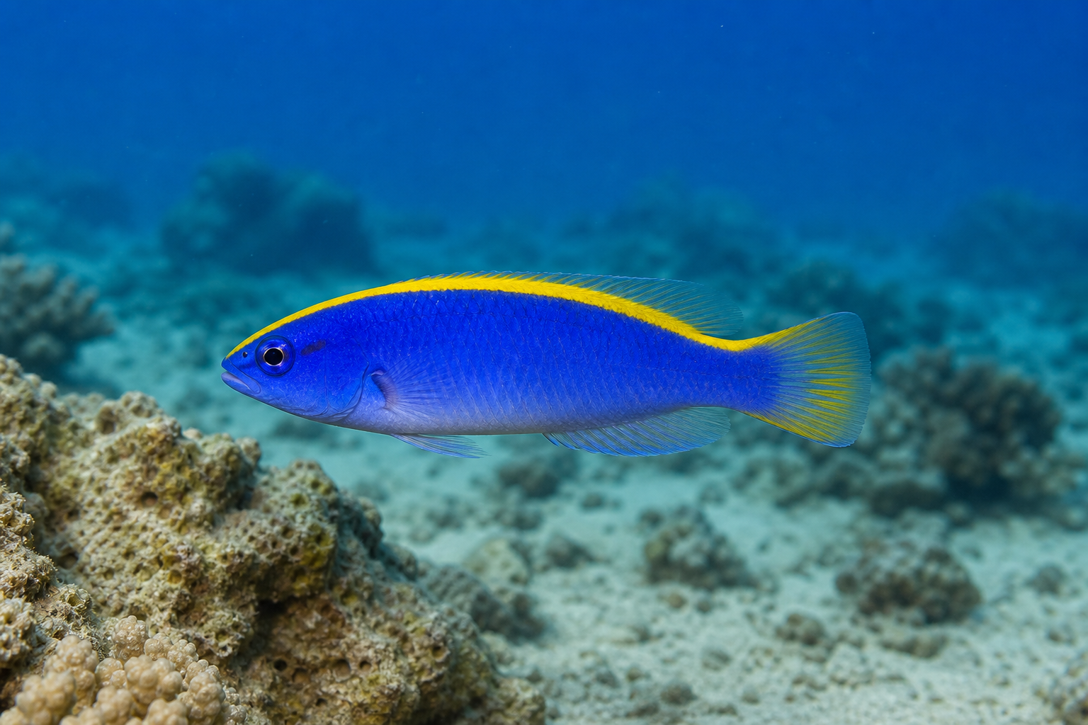 Sunrise dottyback (Pseudochromis flavivertex)