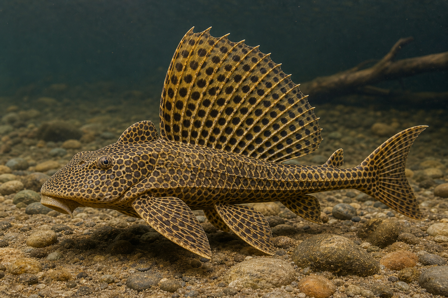 Pléco léopard (Pterygoplichthys gibbiceps)
