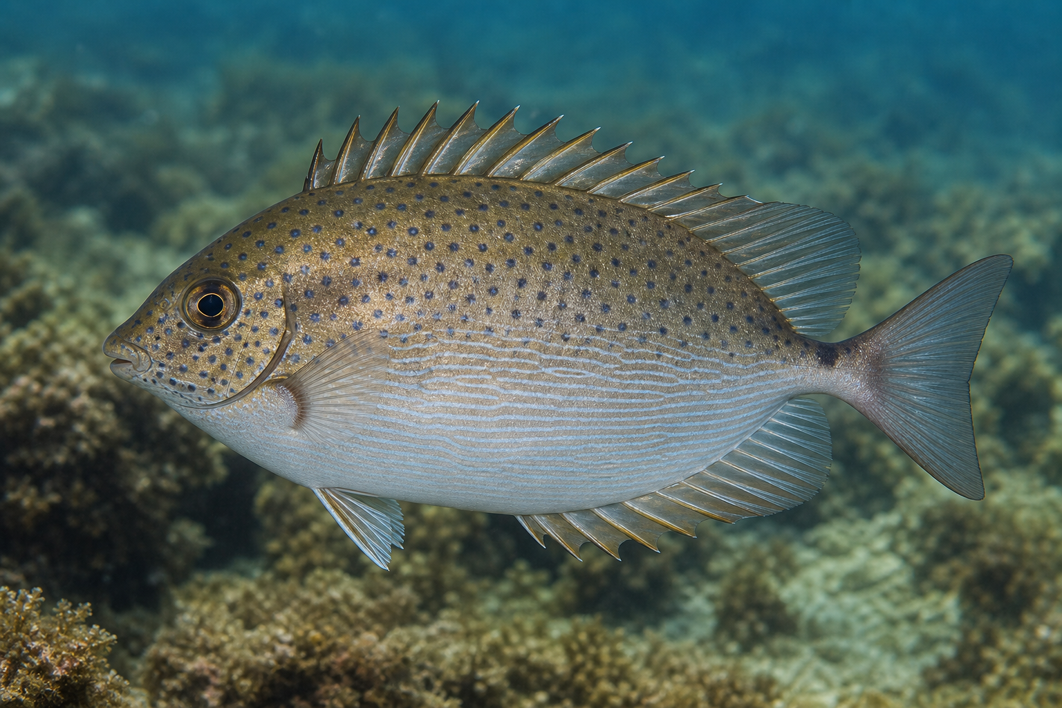 Pesce coniglio striato (Siganus javus)
