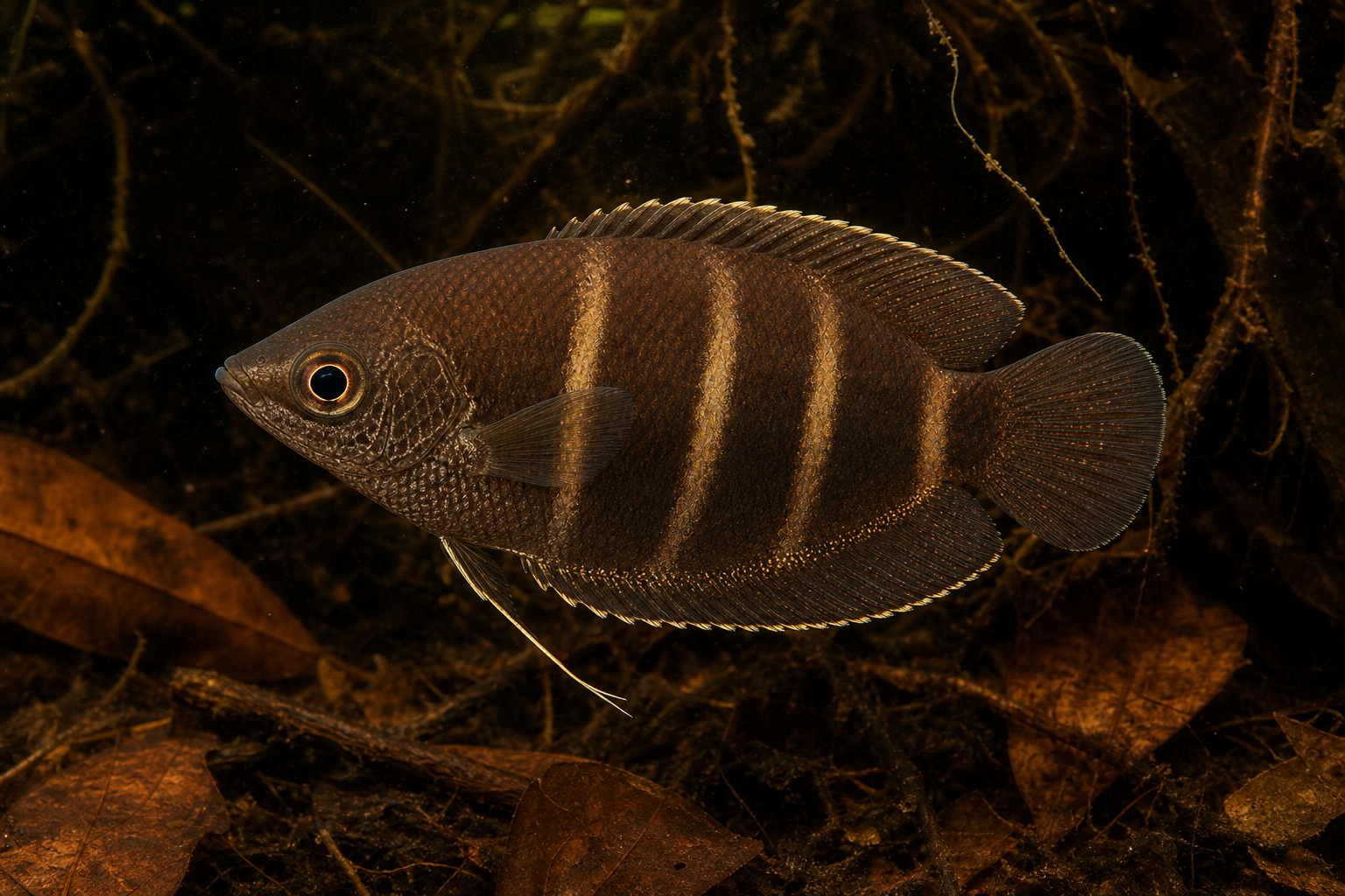 Gourami chocolat (Sphaerichthys osphromenoides)
