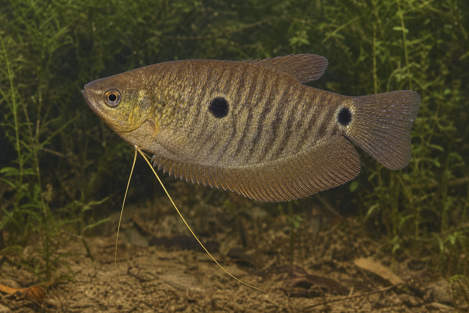 Blauer Fadenfisch (Trichopodus trichopterus)